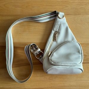 Leather medium cross body bag